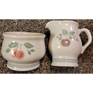PFALTZGRAFF GARDEN GROVE FOOTED CREAMER & SUGAR BOWL - USA